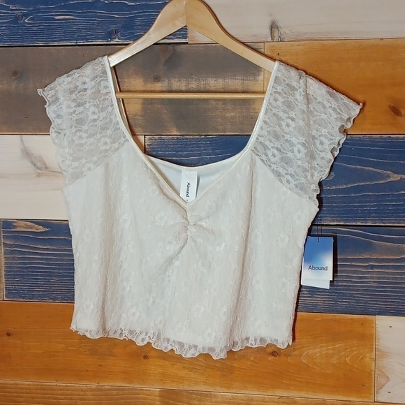 Abound Lace cropped top L NWT - Picture 2 of 7